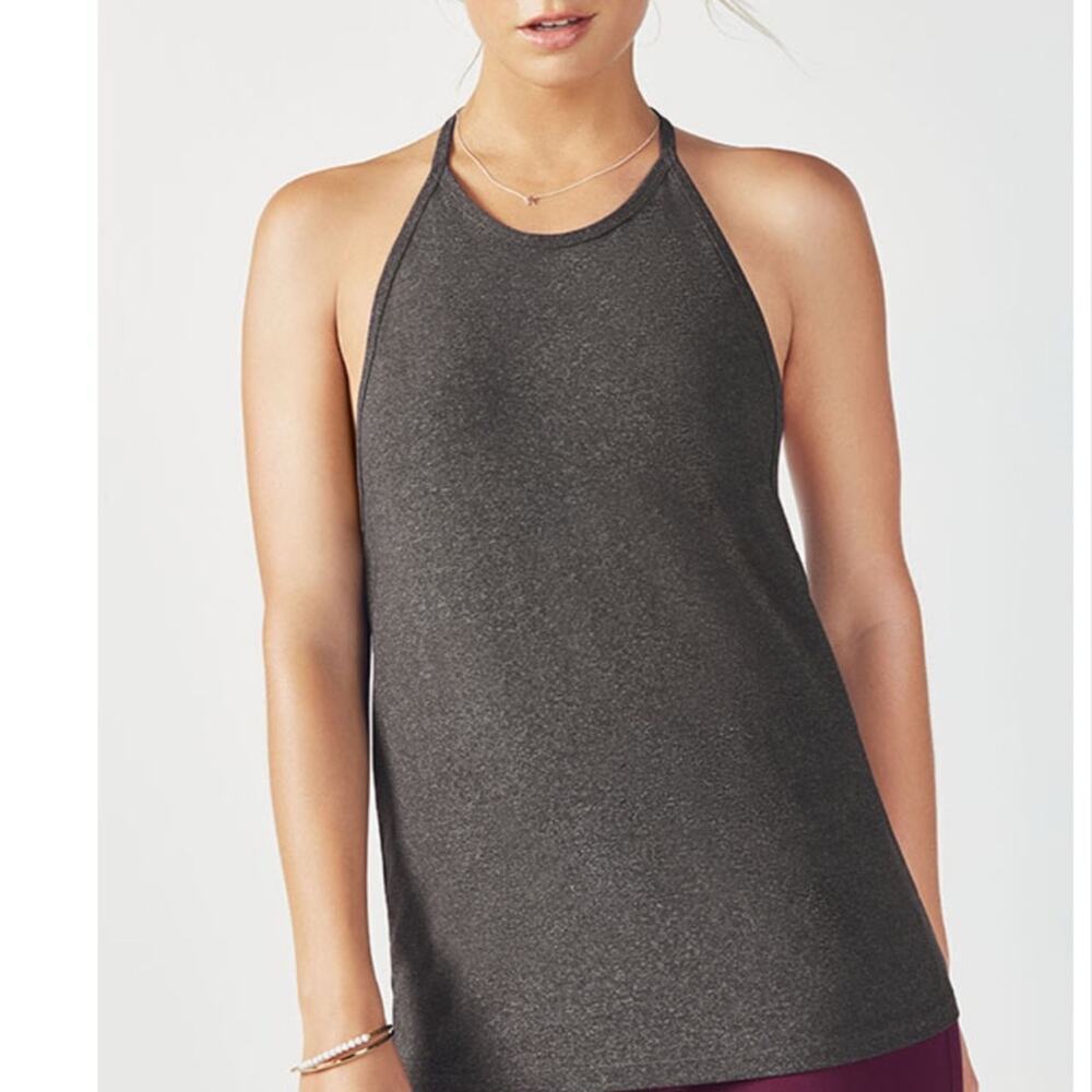 Fabletics Ciara Tank Heathered‎ Grey Size M